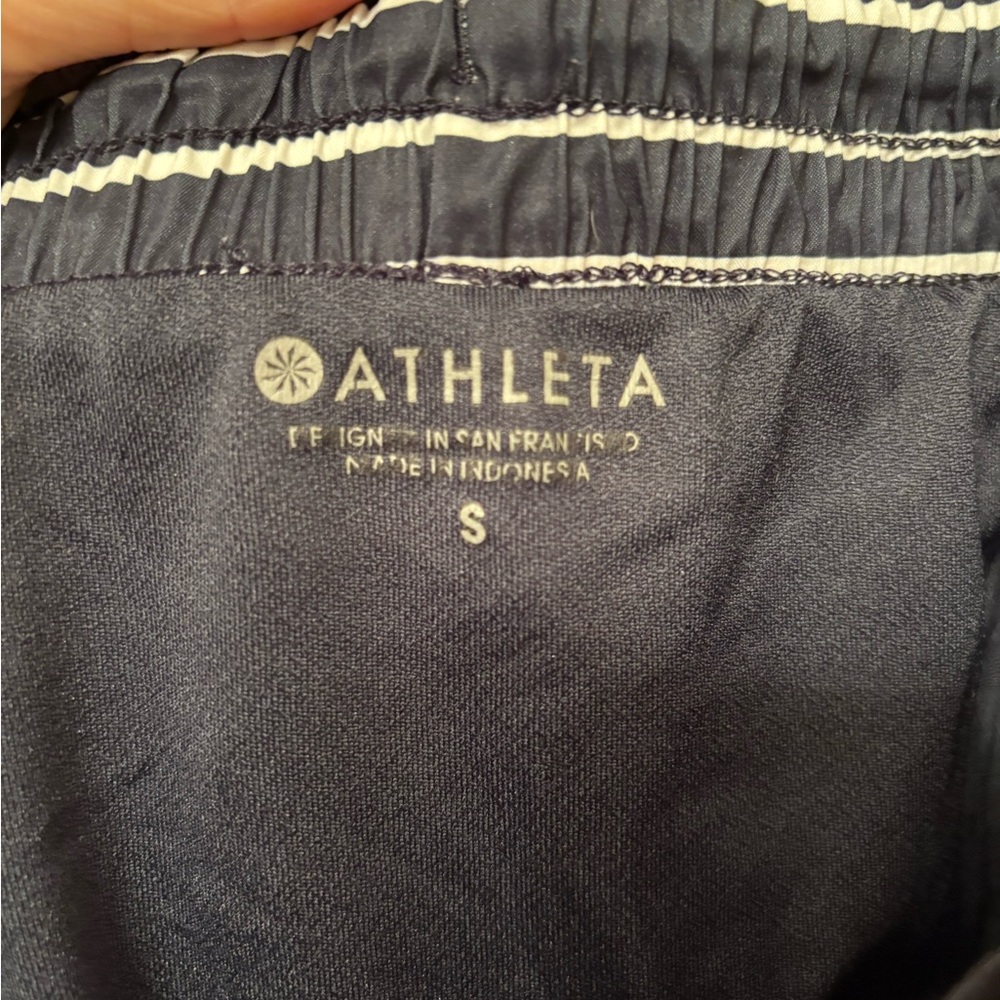 Athleta Navy Stripped Shorts - Picture 5 of 5
